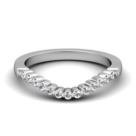 CWB-L Single Prong Contour #9 Diamond Band .20 ct. T.D.W