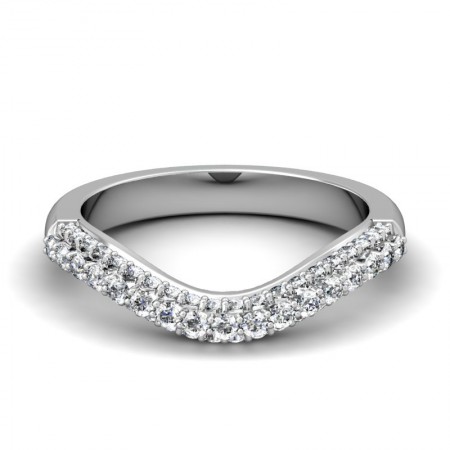CWB-O Three Row Petite Paví© Contour #11 Diamond Band .56 ct. T.D.W