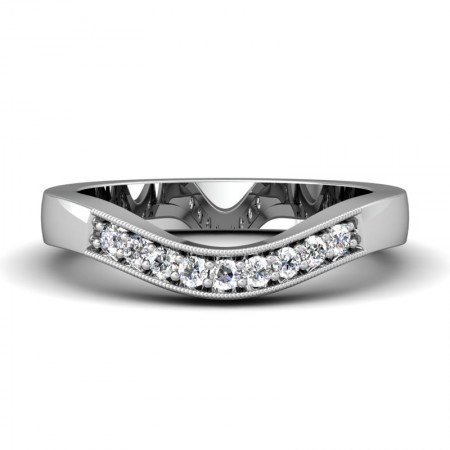 CWB-R Milgrain Pave Contour #5 Diamond Band .18 ct. T.D.W