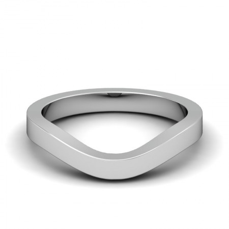 Flat Contour Wedding Band Curve #3