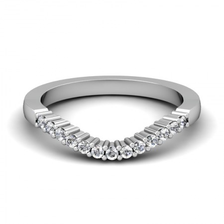 CWB-D Scalloped Shared Prong Contour #8 Diamond Band .26 ct. T.DW