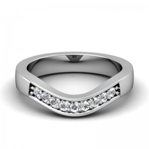 CWB-G Mock Channel Contour #1 Diamond Band .25 ct. T.D.W