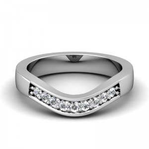 CWB-G Mock Channel Contour #7 Diamond Band .25 ct. T.D.W