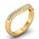 CWB-M Two Row Ribbed Center Contour #12 Diamond Band .26 ct. T.D.W